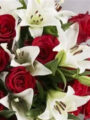 Red Roses & White Lilies Bouquet